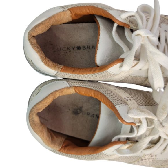 Lucky Brand Womens LK-Hennia Snake Skin Print Low Top Sneaker Shoes Sz 6.5 - Picture 8 of 11
